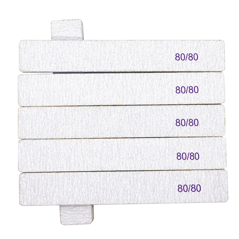 25/50 Pcs Washable Durable Nail Art File 80/80 Grit Manicure Supplies Square Emery Board Sanding Files Buffer For Home Salon Use 3