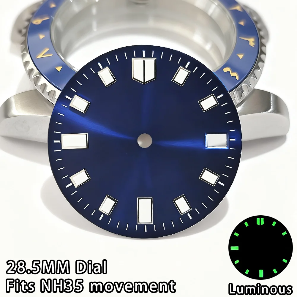 28.5 مللي متر الطلب NH35 حركة الطلب مضيئة الهاتفي مع ساعة تقويم واحدة NH35 ساعة اكسسوارات NH35 ساعة الطلب NH35 28.5 مللي متر الطلب #5