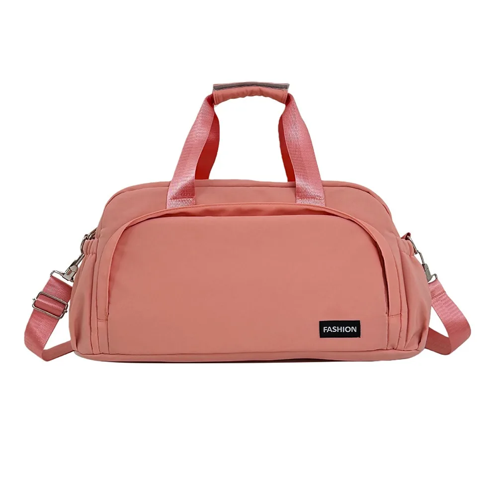 Nylon Travel Duffel Bag Waterproof Portable Gym Bag Adjustable Strap Wet Dry Separation Shoulder Bag for Weekend Sports Travel