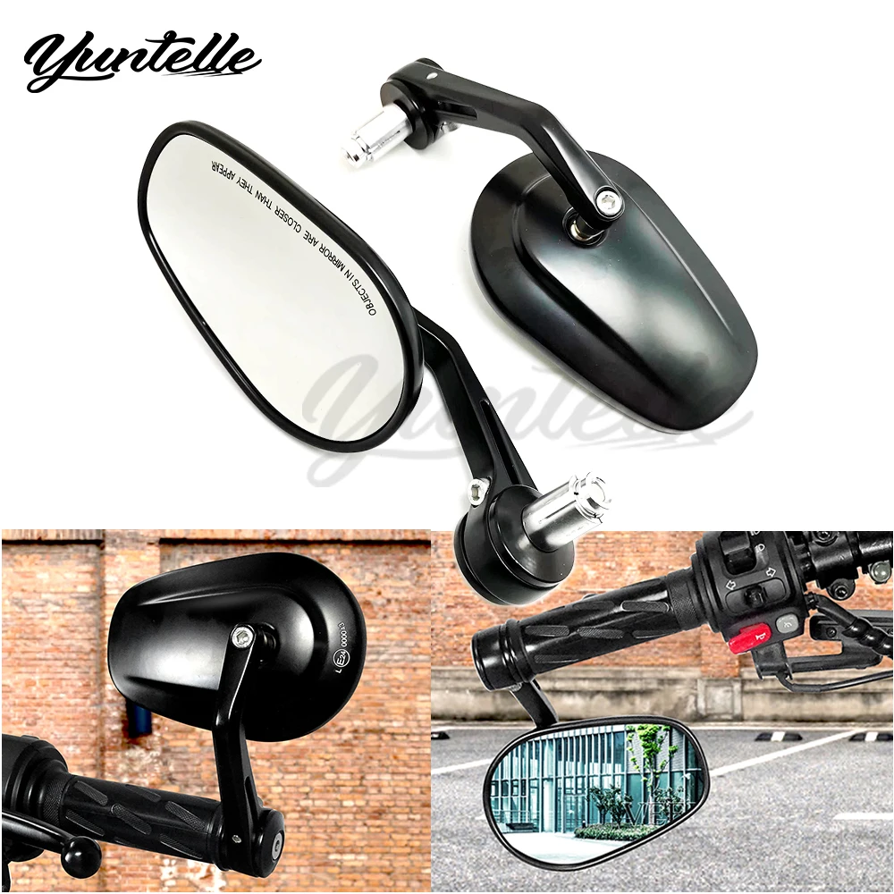 

Univeral 7/8" 22mm Handlebar End Mirror For Harley BMW R1250GS For Kawasaki Z1000 Z750 Motorcycle Accessories Side View Mirrors