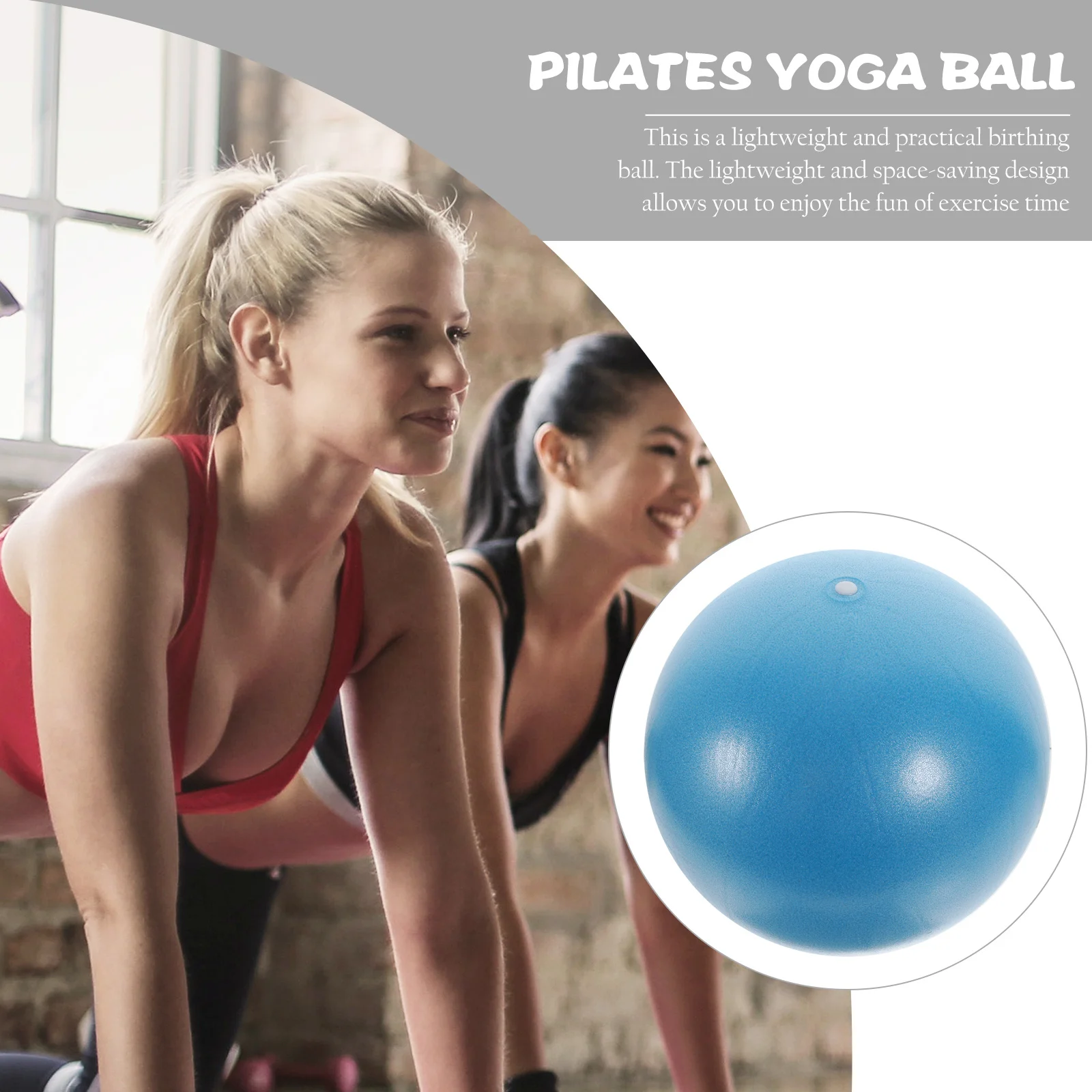 

Pilates Yoga Balls 9 Inch PVC Core Ball Mini Exercise Fitness Accessory Home Workout Portable Non Slip Therapy Blue