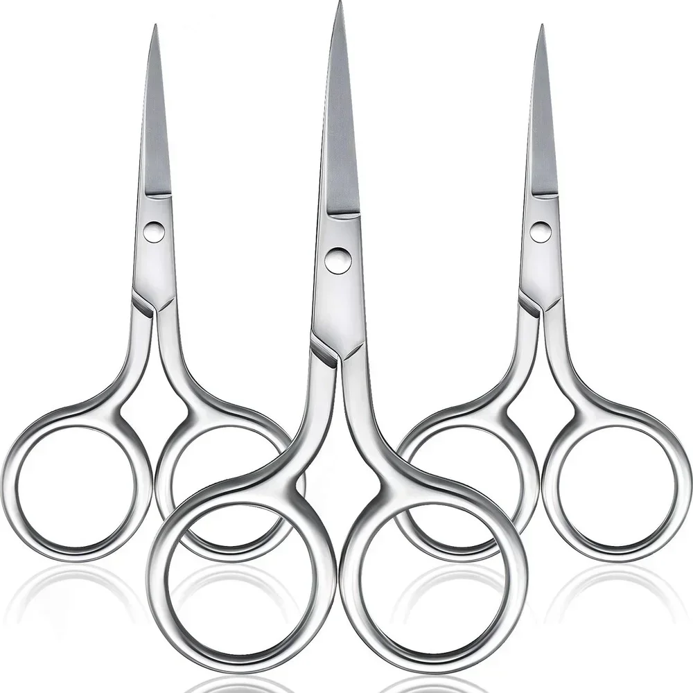 1pcs Nose Hair Scissors Facial   Small  Stainless Steel Straight Tip Scissor for Eyebrows  Beard