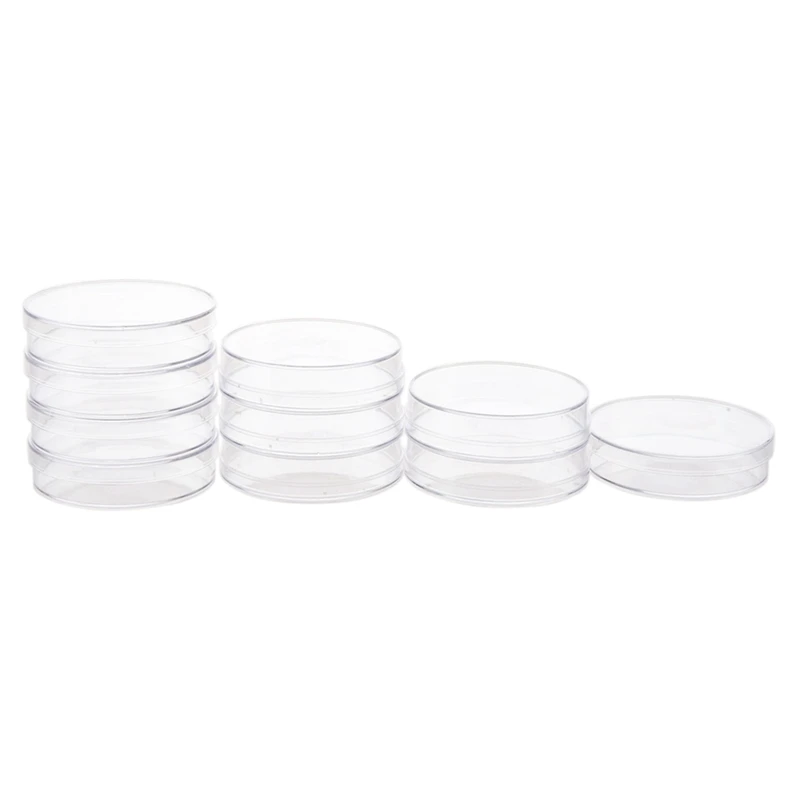 100Pcs Sterile Petri Dishes W/Lids For Lab Plate Bacterial Yeast 55Mm X 15Mm