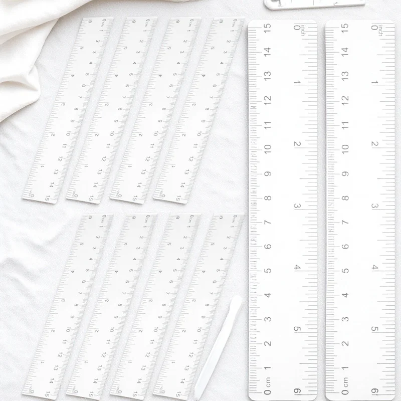 

10Pcs Transparent Plastic Ruler Clear Flexible Scale Straight Rulers for School Architects Office Measuring Drawing Tools