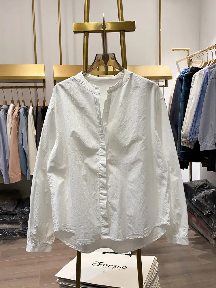 

Новая женская кофта-кардиган в корейском стиле, свободного кроя, с круглым вырезом, однотонная, с длинным рукавом, для ранней осени, модная и универсальная, коллекция 2025 года