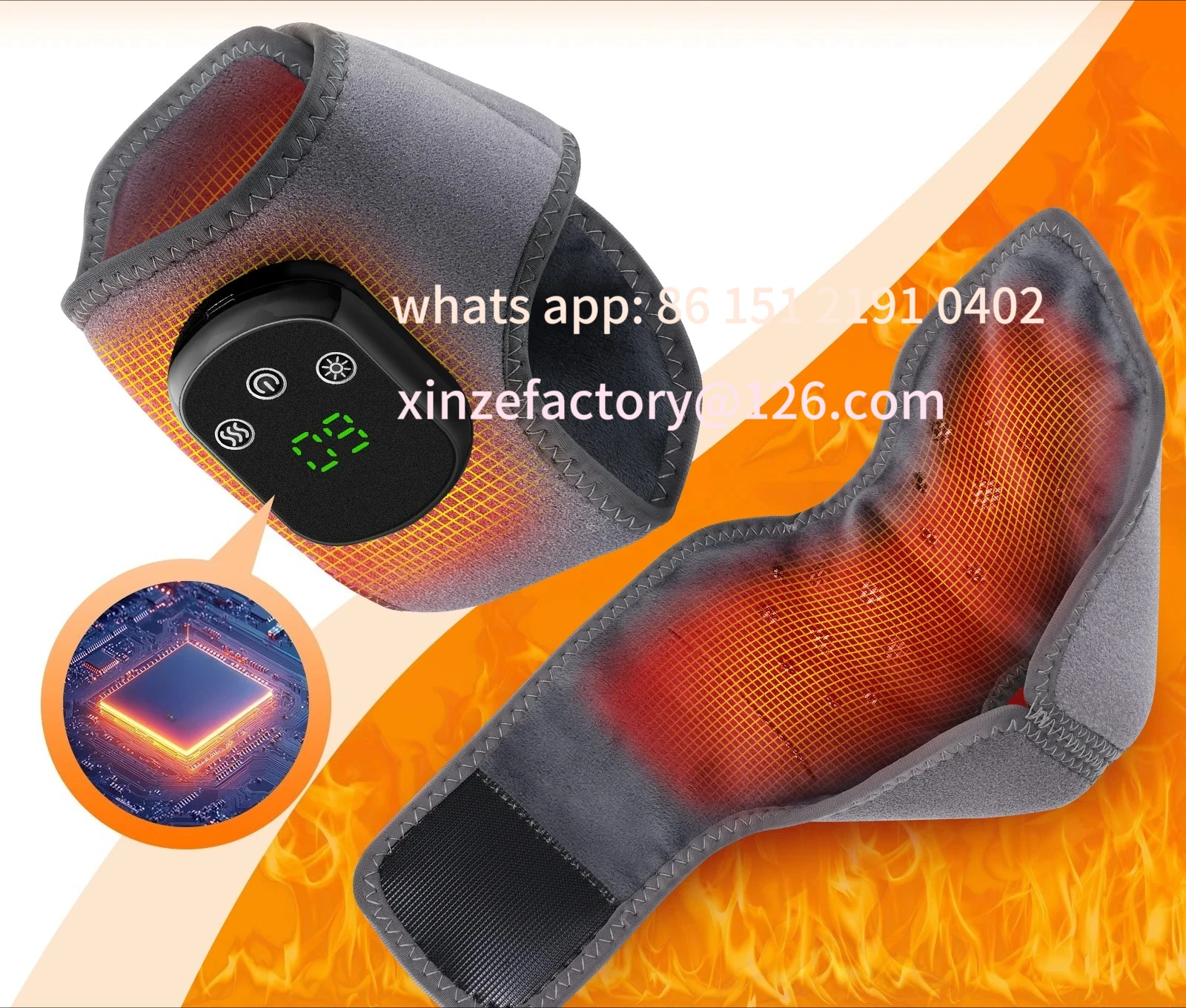 

Customizable Heating Massage Belt Electric Hot Compress Vibration Massage Hand Wrist & Foot Ankle Guard Band Carpal Wrap