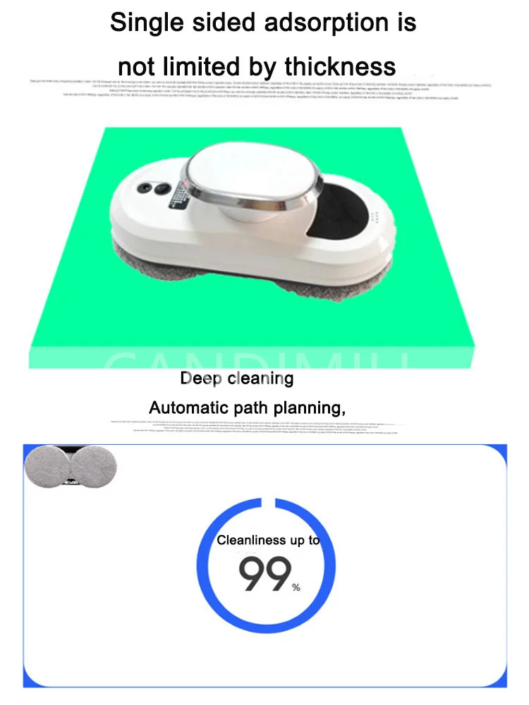 지능형 유리창 청소 로봇, 완전 자동 전기 리모컨, 강력한 흡입