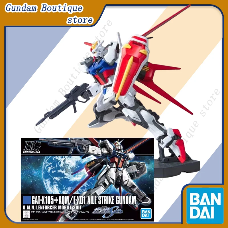 

Оригинальная сборная модель Bandai HG GAT-X105+AQM/E-X01 Aile Strike Gundam, аниме-фигурка робота, коллекционная модель, игрушка, подарок для детей