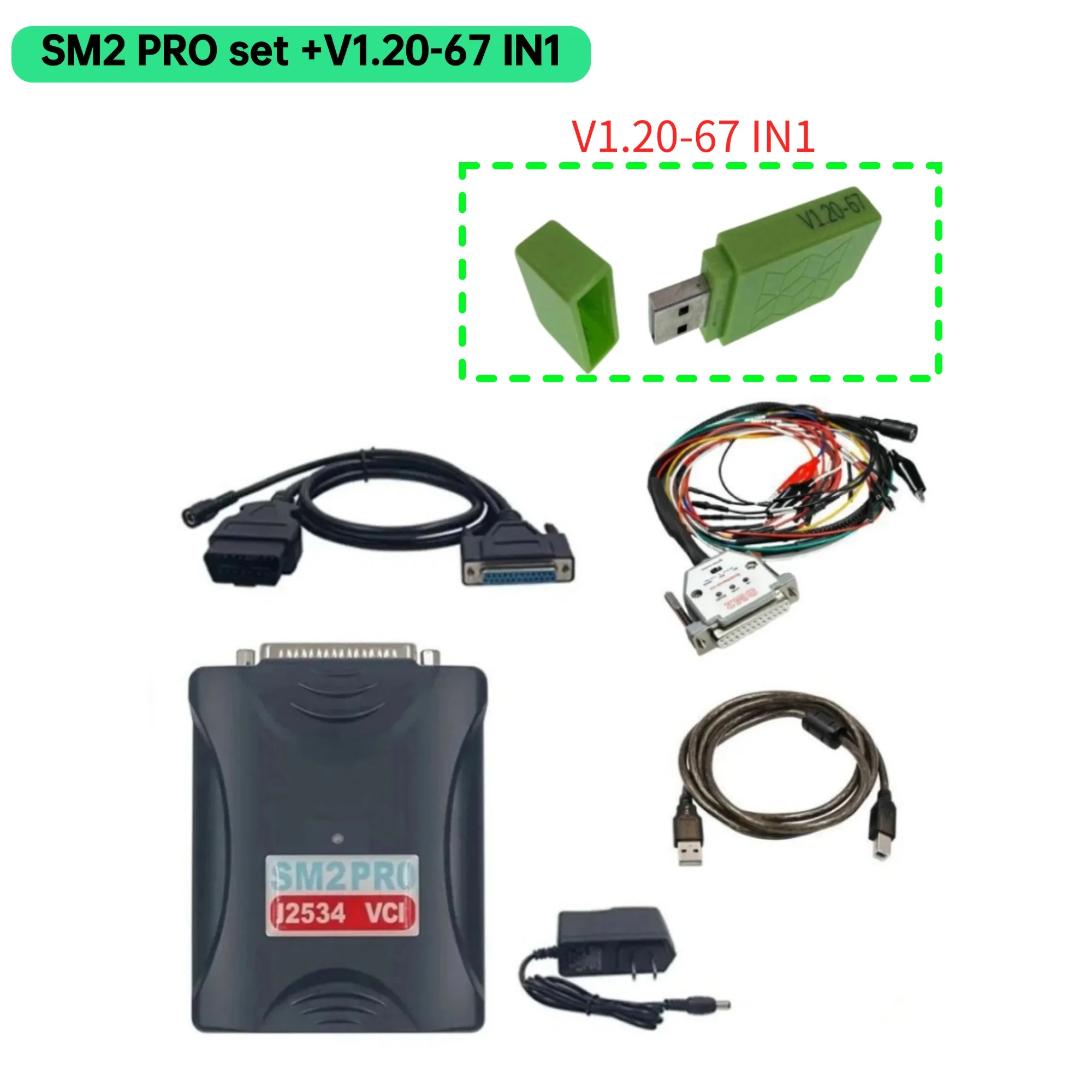 【اشتر الآن!】J2534 pro + 22 إصدار SM2 ملحق 1.20 Pcmflash ECU مبرمج أداة مقعد رقاقة معدات تشخيص السيارات