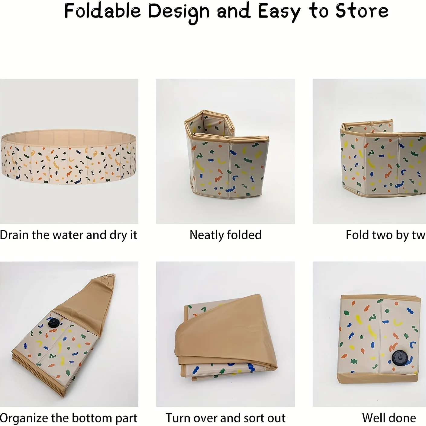 Wielofunkcyjny składany basen, basen z piłeczkami z zaworem spustowym, ogrodzenie do zabaw dla dzieci, basen wewnętrzny i zewnętrzny.