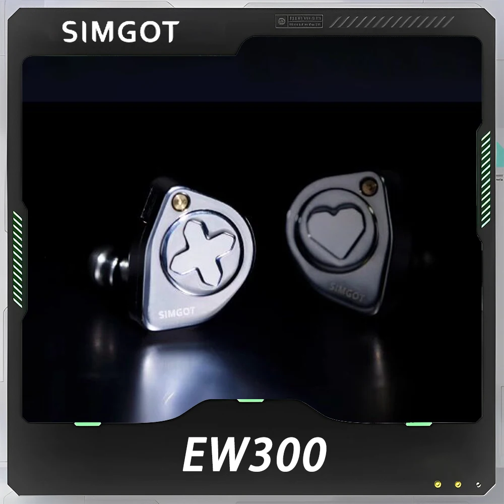 

SIMGOT EW300 DSP Wired Earphones 1DD+1PLANAR+1PZT HiFi Anti Interference Without Bottom Noise Monitor Gaming Earbuds Office Work