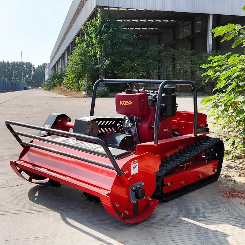 جزازة العشب المطاطية ذات التحكم عن بعد الواسعة القابلة للتخصيص، آلة قطع العشب العالية، المضادة للانقلاب، عملية مستقرة