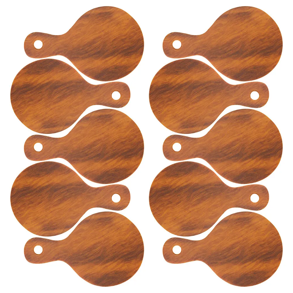 

10Pcs Wooden Miniature Cutting Boards Round Bread Tray Set for DIY Mini House Kitchen Scene Micro Decorations Photo Props