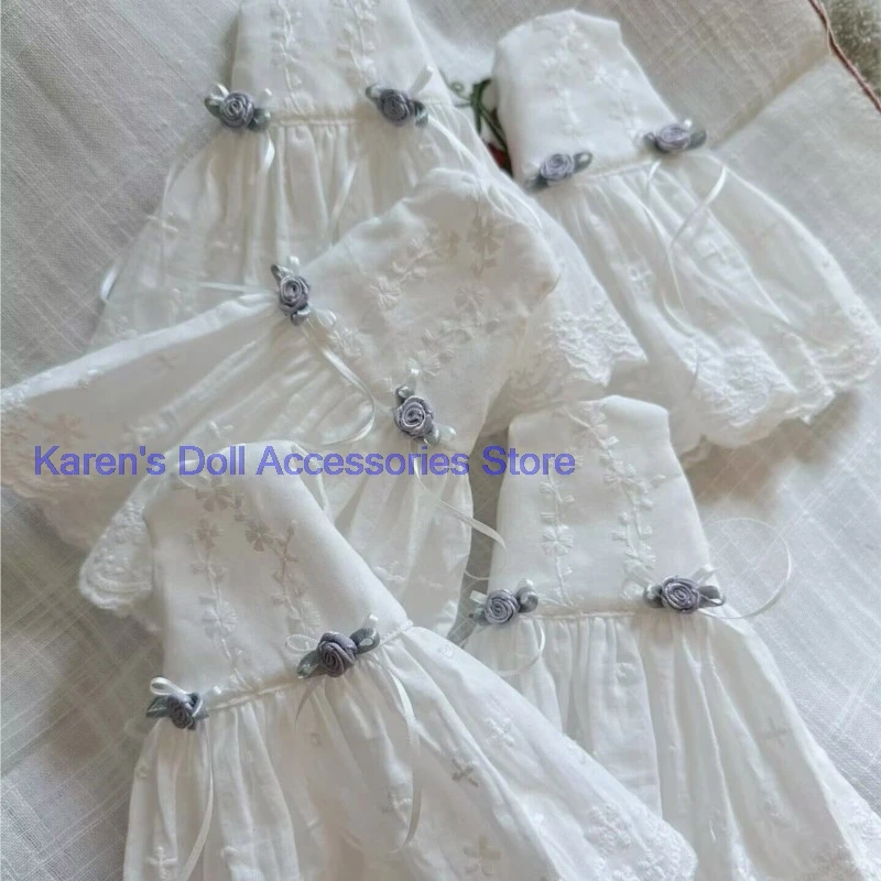 

vintage 1pcs one-piece dress embroidery purple rose decoration for landoudou/Blythe(Fit for Lulu,ymy24,Ob22,24,26,zone, Jenny)