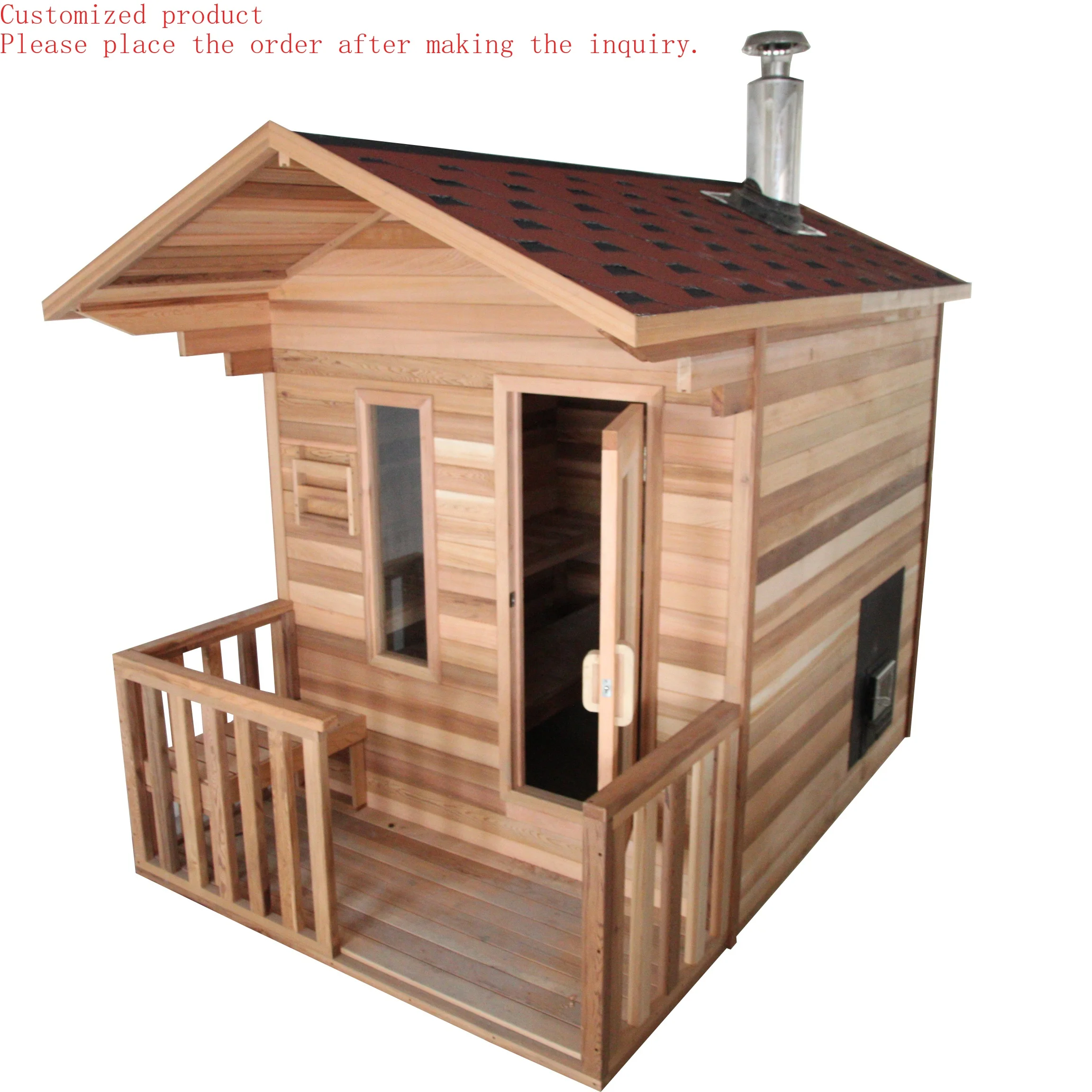 

Customization.Luxury Outdoor Sauna Room With Wood Burning Sauna Stove/Electric Heater for Wholesale Hot Selling Cedar Steam Saun