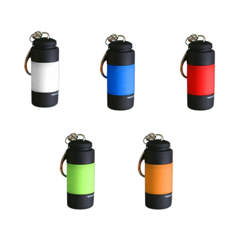 

Mini Keychain Flashlight, USB Torch Rechargeable Colorful Flashlight High-Powered Keychain Lamp, Multicolor