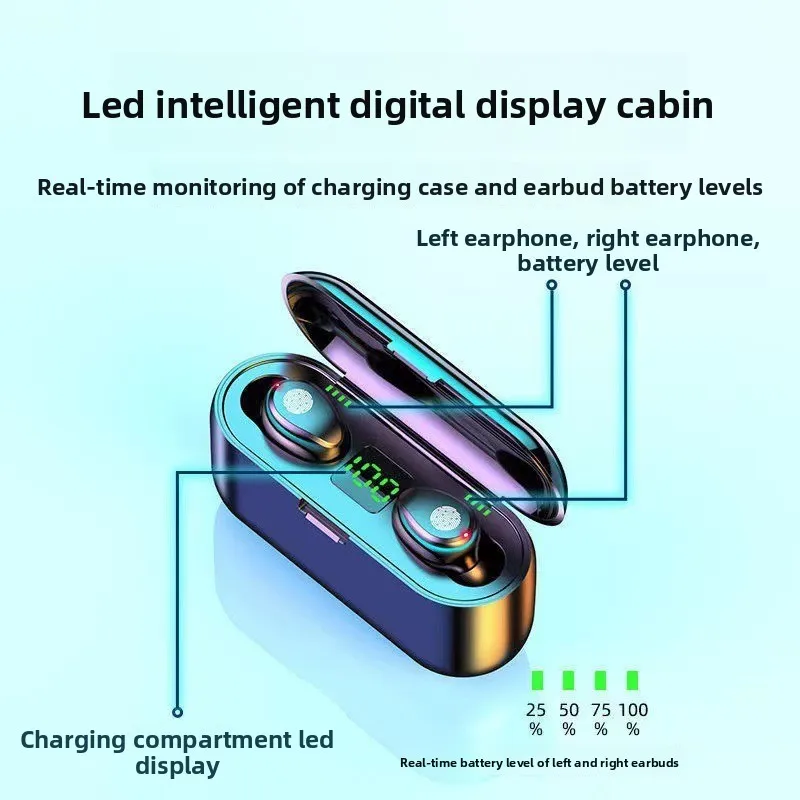 Bluetooth Wireless Headphones TWS Auriculares with Microphone Fone De Ouvido in Ear Headset Gamer Earphones Power Bank Handfre