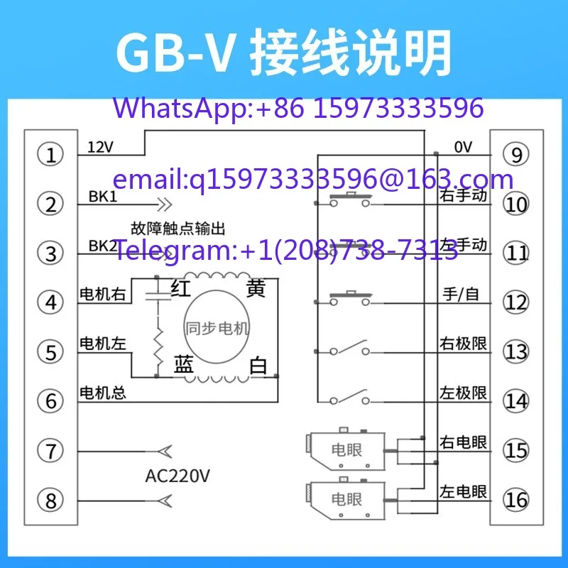 GB-5 Photoelectric Ultrasonic Guide Controller and GB-V Automatic Correction Unit with Speed Adjustment for Web Systems