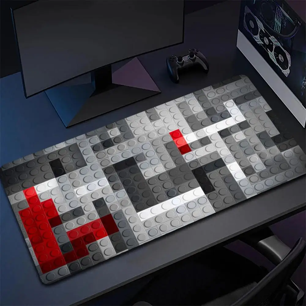 

Mousemat 90x40 Desk mat pad Pc mouse carpet Mouse Computer desk mat Gamer mouse mat Aesthetic Building-blocks desk mat Pad
