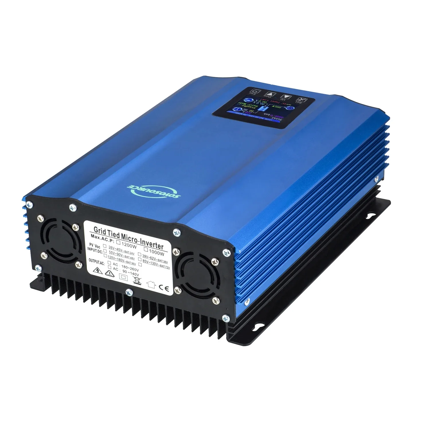 1200W Grid Tie Inverter LCD with Limiter Sensor WIFI ,Battery Discharge Solar Panel Micro Grid Tie Inverter