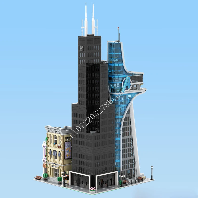 3146PCS Modular Sears Tower MOC Creative street view Model Building Blocks Architecture DIY Education Assembly Model Toys Gifts