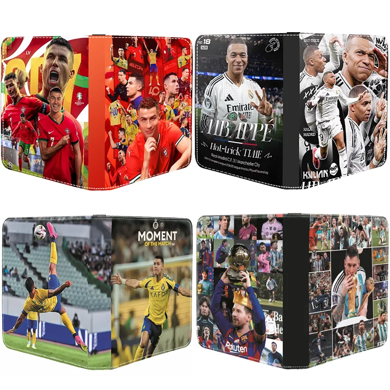 400/900pcs Football Star Ronaldo Messi Mbapp Card Album Book Folder 4/9  TCG Card Slots Collections Zipper Card Binder Holder - AliExpress 26