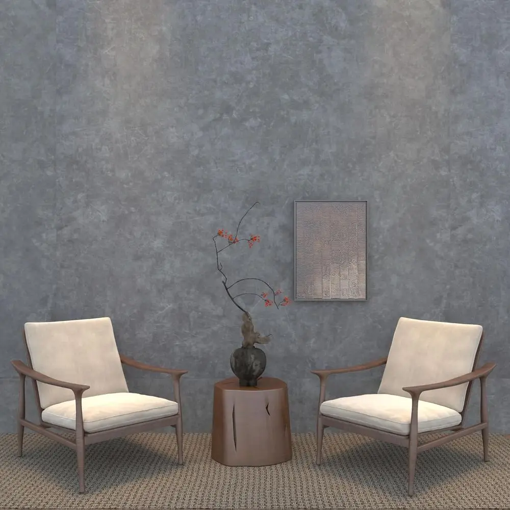 วอลเปเปอร์ลายคอนกรีตสีเทาอ่อน กันน้ำ ขนาดกว้างพิเศษ แบบลอกและติด สำหรับผนังบ้านและสำนักงาน