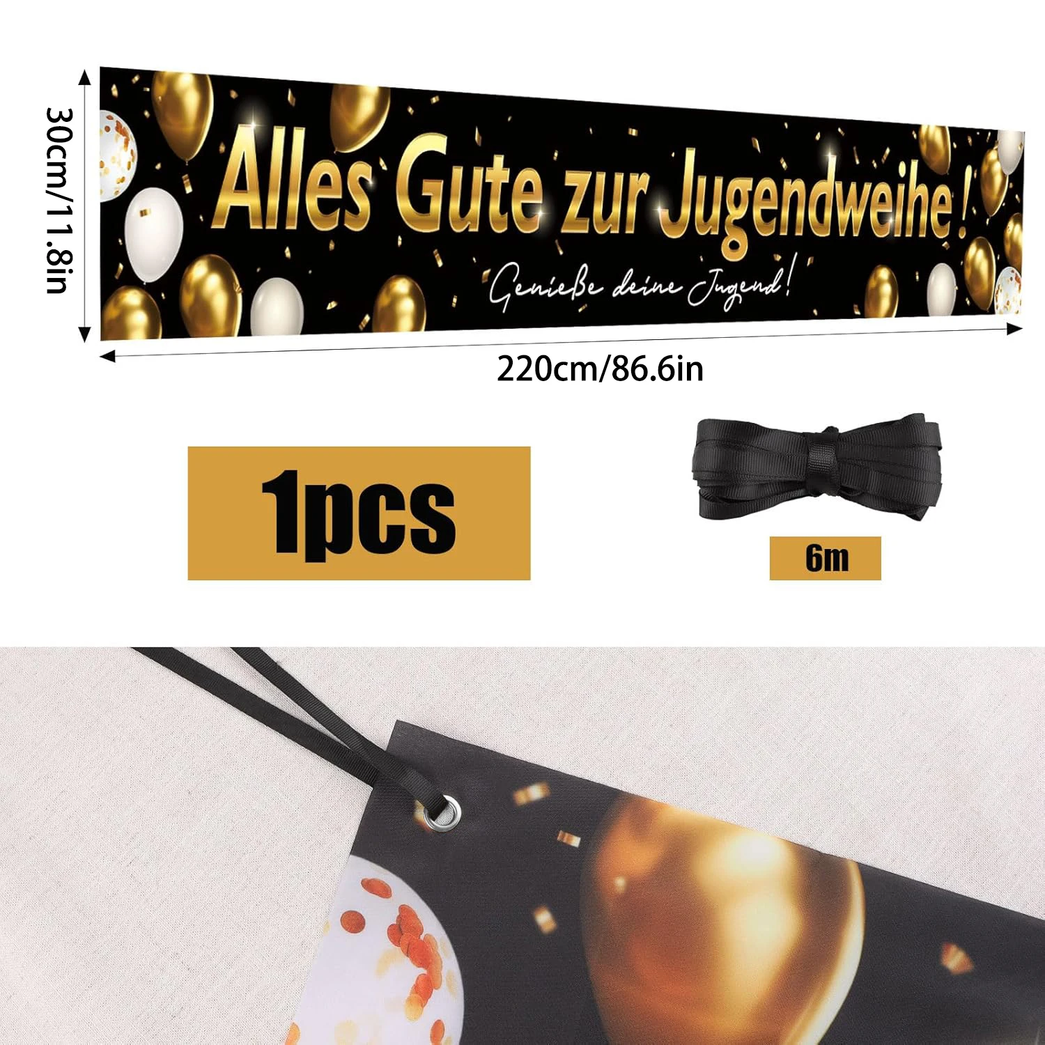 ของตกแต่งงานฉลองวันเกิดเด็ก, ป - Party Banner Gold บทวิจารณ์และราคา