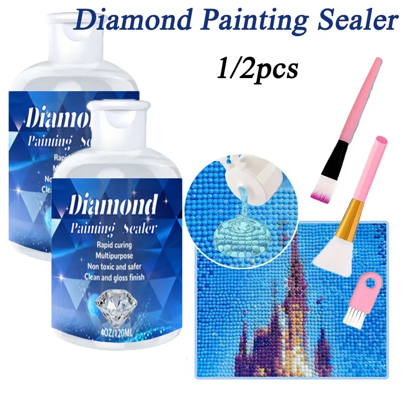 

2/1pcs Diamond Painting Sealer Glue Permanent Glossy Finish Craft Supply Essentials Easy To Use For Puzzle Beginners Pros Alike