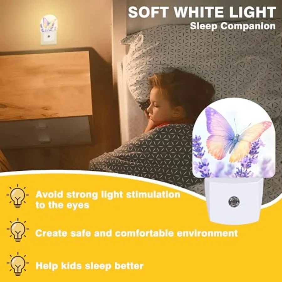 Night Lights Plug into Wall Night Light Dusk to Dawn Smart Sensor Decorative Round Led Lamp for Bedroom Kitchen Hallway Nightli view 3