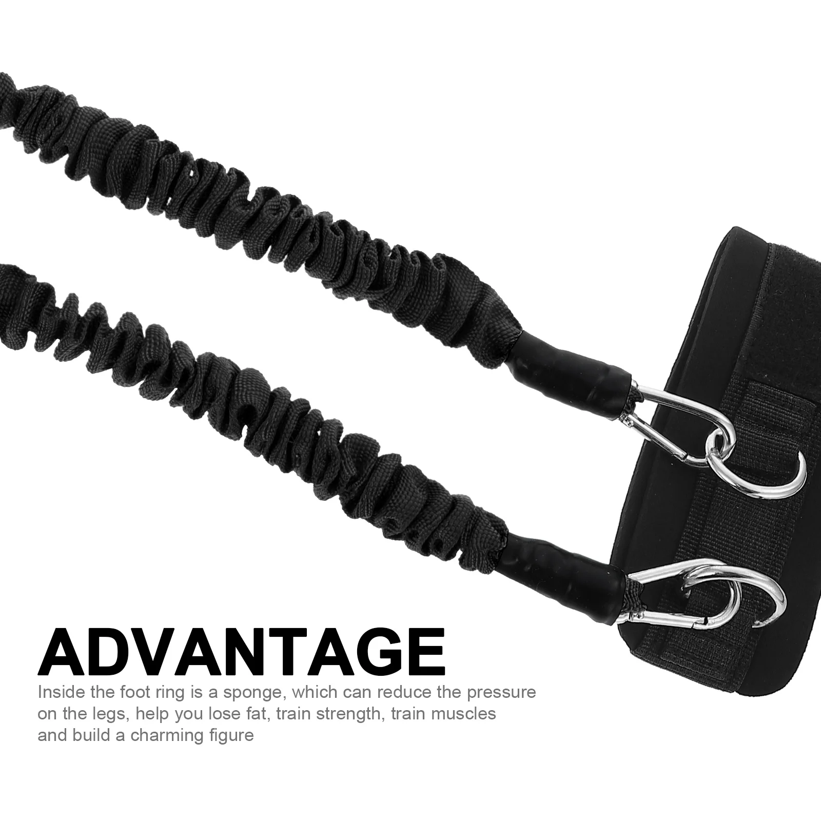 

1Set Leg Resistance Rope Premium Ankle Straps for Training Fitness Accessory Portable Tube Bands for Home Gym Workout
