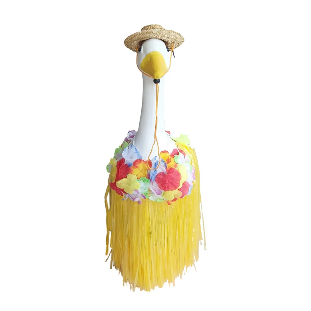 

Outdoor Party Outfit Porch Goose Costume Festive Outdoor Events Bright Grass Skirt Design Festive Outdoor Decoration