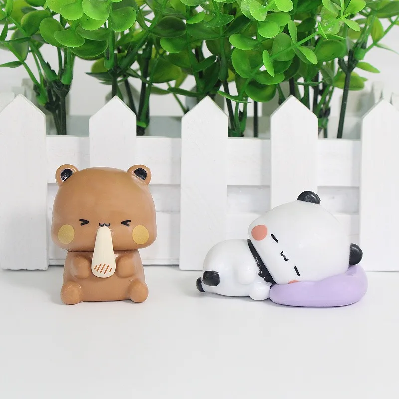 8개/1세트 이어와 부부 액션 피규어 블라인드 박스 귀여운 부부 두두 피규어 책상 장식품 서프라이즈 박스 생일 선물