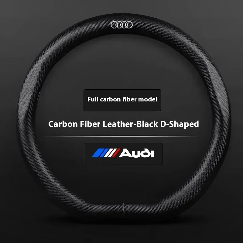 

Car Ventilate Anti-Slip Carbon Fiber Steering Wheel Cover For Audi S3 S4 S5 S6 RS3 RS4 Q3 Q5 Q7 Q8 TT A3 A4 A5 A6 A7 A8 SQ5 RSQ5