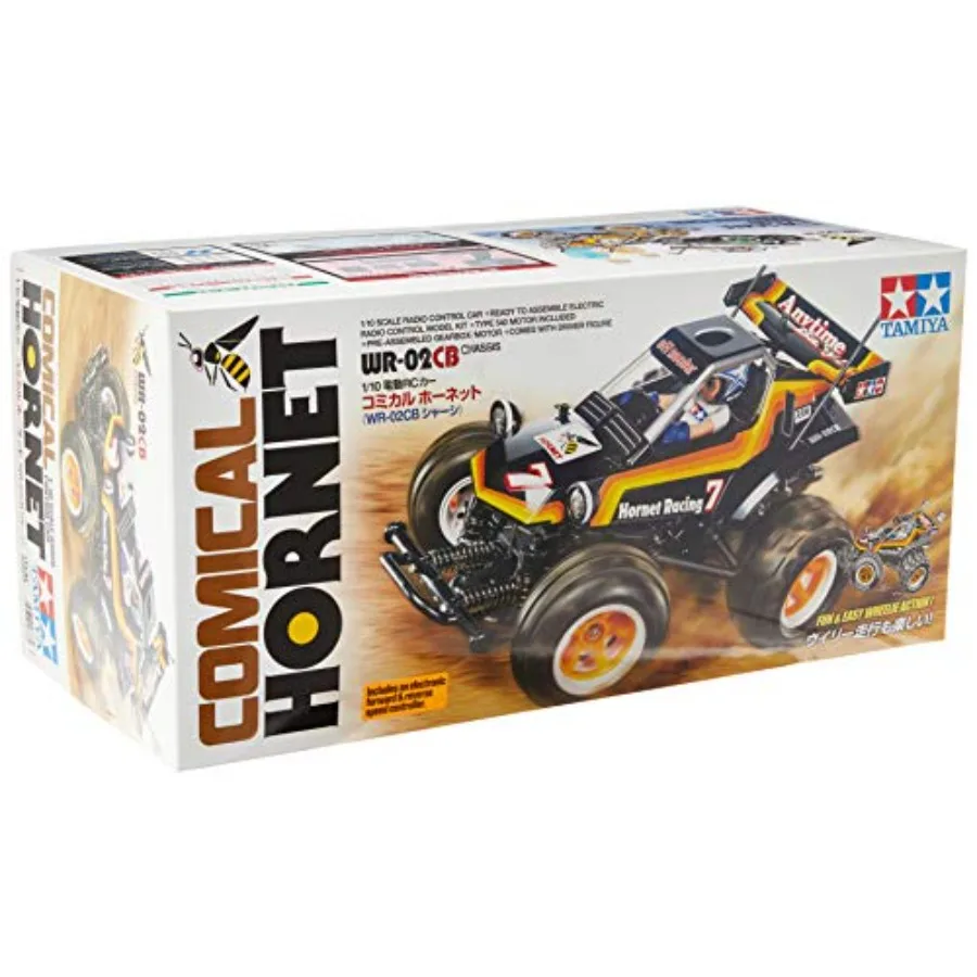 

58666 1/10 RC Комплект Comical Hornet с шасси WR02CB, черным карбоновым кузовом, высокой скоростью и прочной подвеской
