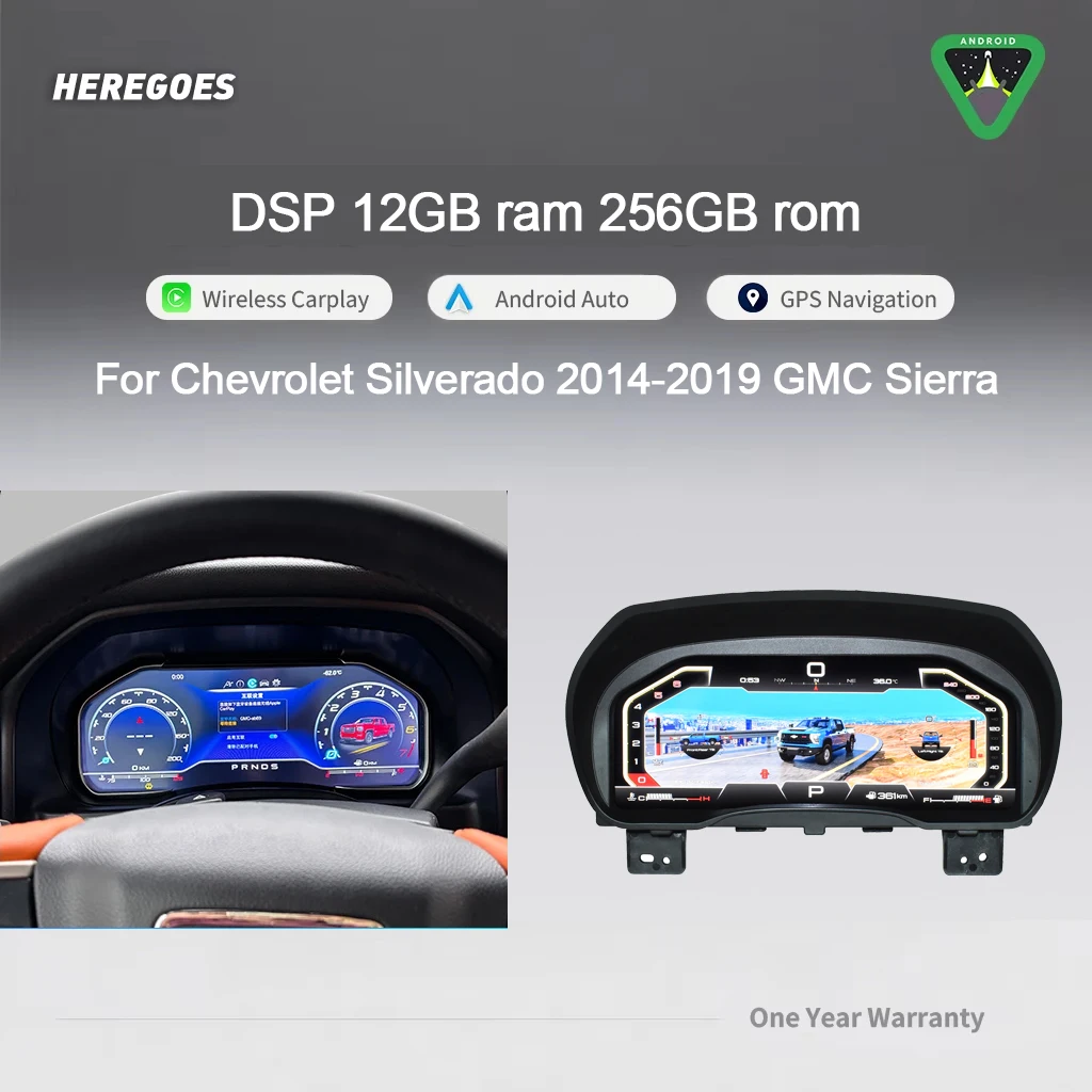 

Цифровая приборная панель LCD (электронный кластер) для Chevrolet Silverado 2014-2018, 2019 GMC Sierra (виртуальный дисплей)