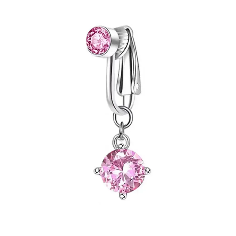 1 Stück künstlicher Bauchnabelring für Damen, nicht durchdringend, zum Aufstecken, klassisch, mit eingelegtem Retro-Körperschmuck