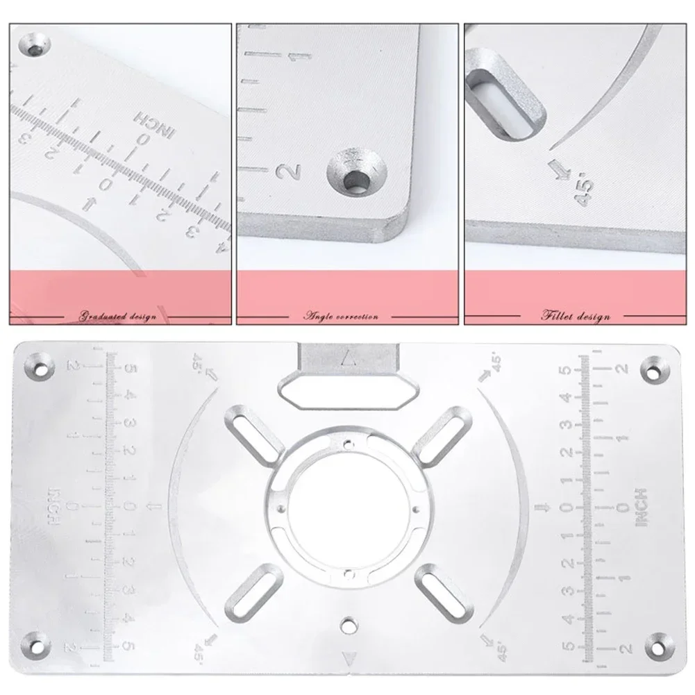 Router Table Insert Plate Aluminum Alloy Trimming Machine Engraving Flip Board For Woodworking Wood Tools dropshipping wholesale