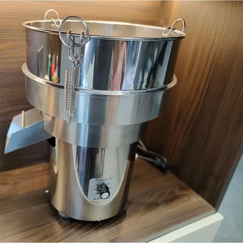 

Electric Vibrating Screen Powder Filter Vibration Screening Machine Stainless Steel Diameter 30mm With One Net And Cover 220V