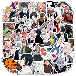 10/30/50/100pcs Anime Chainsaw Man Stickers Cool Denji Makima Cartoon Waterproof Sticker Decals Graffiti Water Bottle Laptop Car