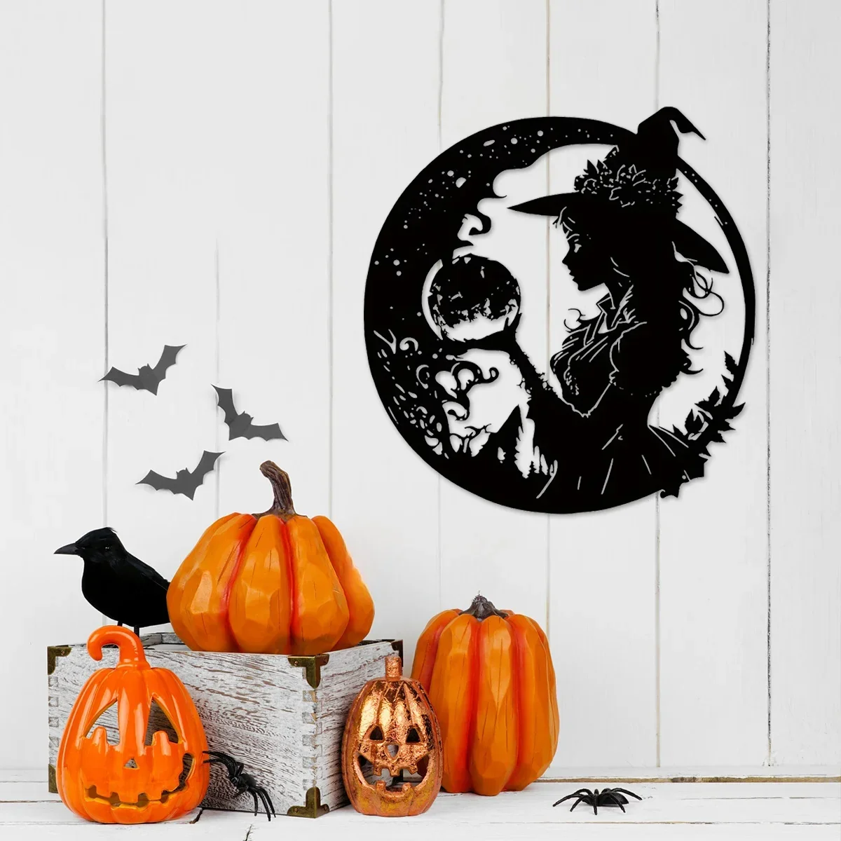 Fascinating Metal Witch Wall Art: Suitable for Wall Decor in Boys and Girls Rooms, Kindergartens, Living Rooms, Nurseries