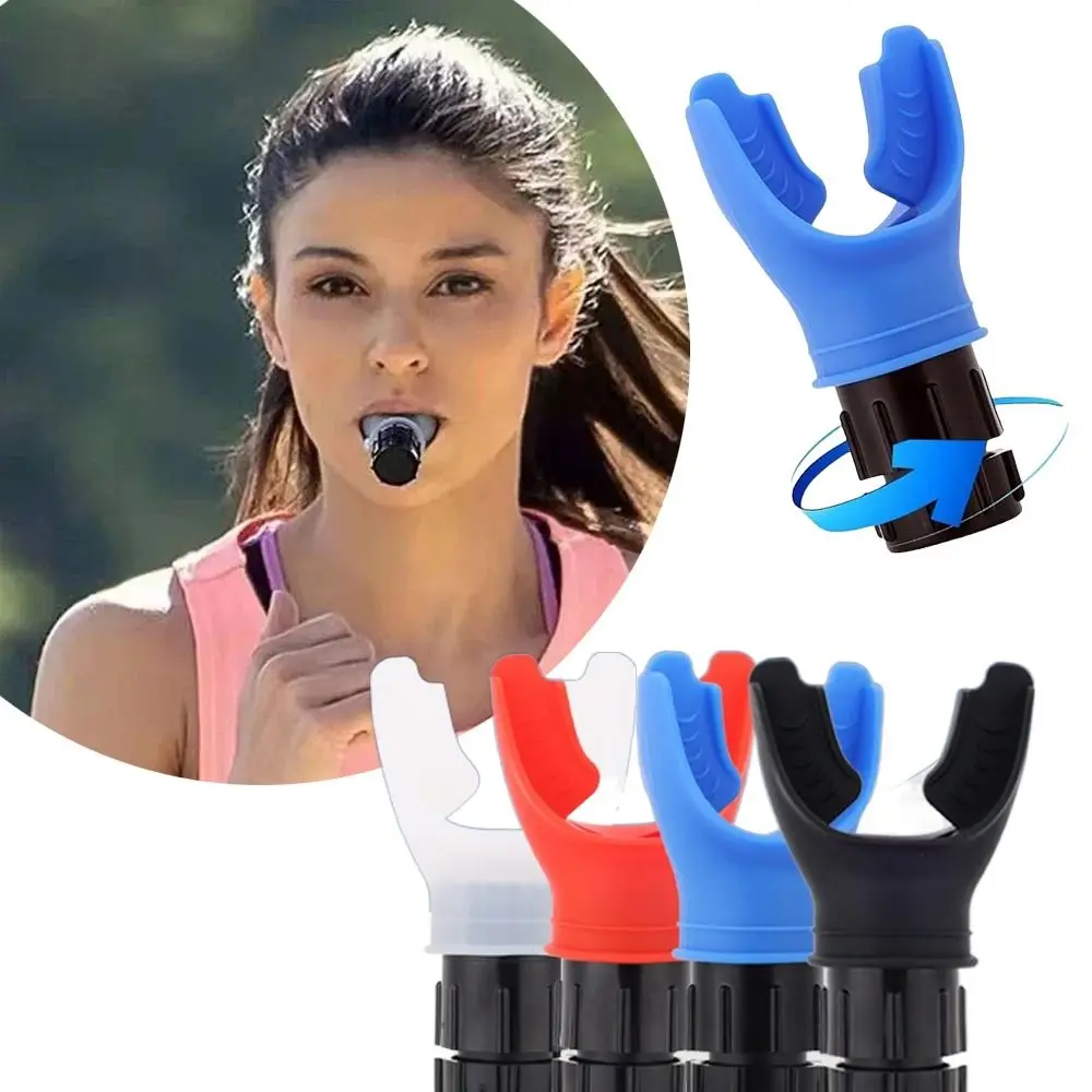 Silicone Mouthpiece Breathing Trainer Portable Adjustable Exercise Lung Trainer Abdominal Endurance Workout