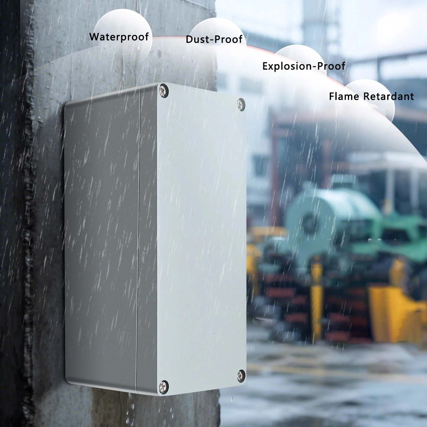 IP67 Waterproof Metal Box Outdoor High Temperature Resistant Cast Aluminum Box Factory Installation Hole Electrical Junction Box 4