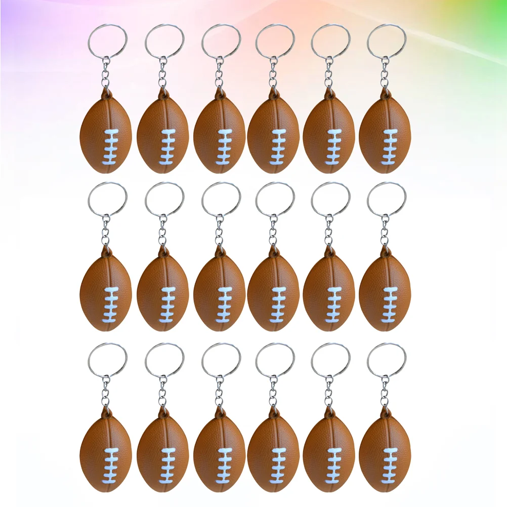 American Football Keychain Rugby PU Keyring Souvenirs Pendants Toys for Players Athletes Boys Teammates