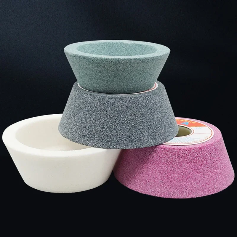 1 قطعة عجلة طحن اكسيد الالمونيوم الأبيض على شكل وعاء لآلة الطحن Dia50/100/125/150 مللي متر عجلة طحن السيراميك