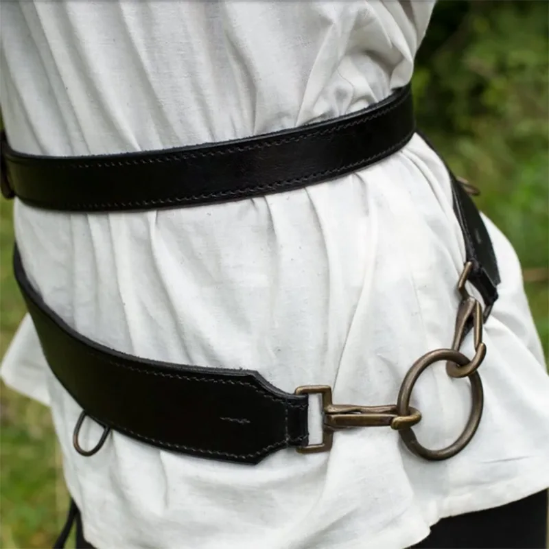 Support d'épée steampunk médiéval pour hommes et femmes, anneau en cuir, ceinture, Viking 7.5, chevalier ate, accessoires de cosplay, accessoire GN, costume