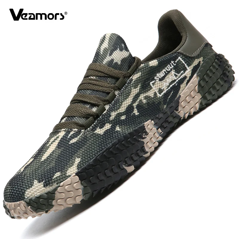 Fashion Camouflage Cross-Training Shoes Unisex Breathable Mesh Casual Sneakers Non-slip Soft Sports Shoes for Fitness Jogging