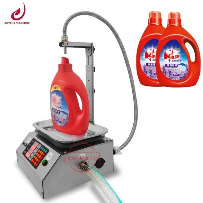 30 g-10 kg Pneumatic Volumetric Soft Drink Hand Soap Gel Oil Water Juice Honey Cream Paste Filling Machine