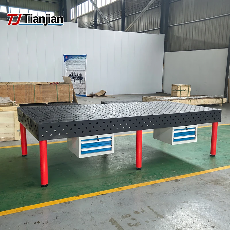 Tianjian Professional 3D Welding Table Manufacturer Heavy Duty Cast Iron Table with Precision 16mm 28mm Grid Holes