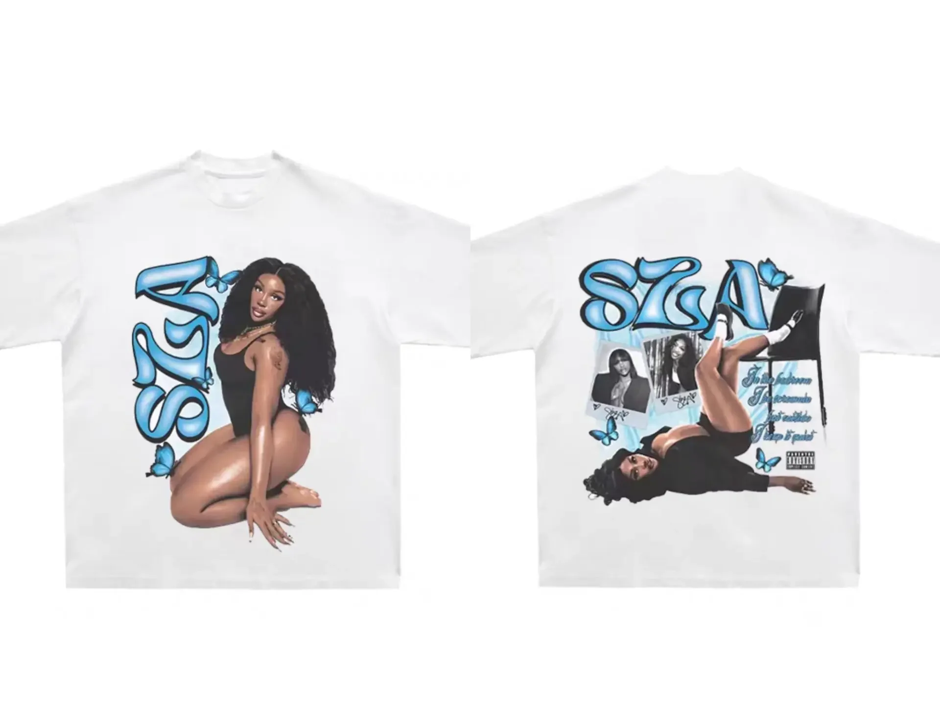 SZA SOS Album Graphic Print T Shirt Vintage Punk Hip Hop Harajuku T Shirt Fashion Casual high quality T Shirt Women Men's Tops